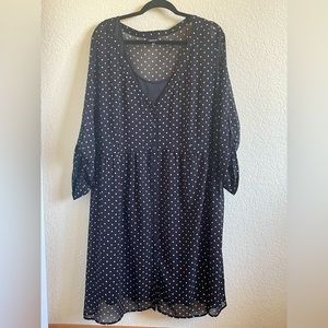 Polka Dot 3/4 Sleeve Dress